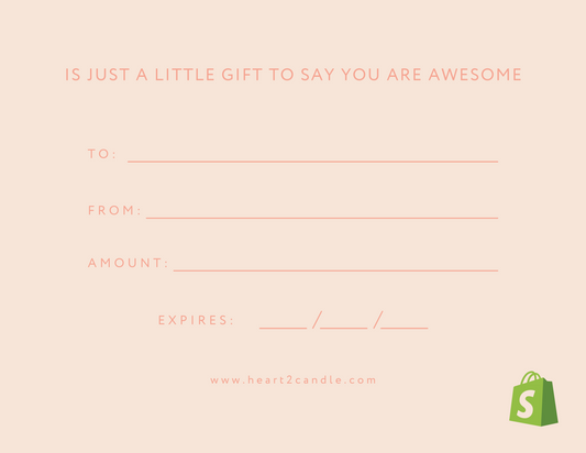 Heart2Candle Gift Card