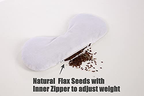 Mana Zone Eye Pillow - Weighted and Scented with Lavender Flax Seeds which Deepens Sleep and Relieves Stress