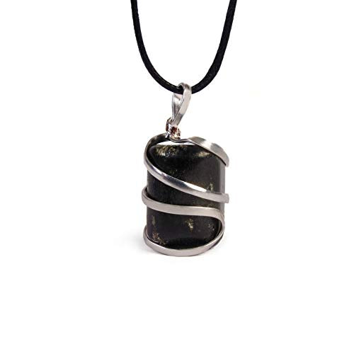 AYANA Raw Black Tourmaline Crystal Healing Pendant Necklace | Aid Soothe Mind Emotions, Protection Negative Energy Cleanser Natural Stress, Increase Self-Confidence | Handmade with Ethically Sourced Raw Natural Pure Gemstone