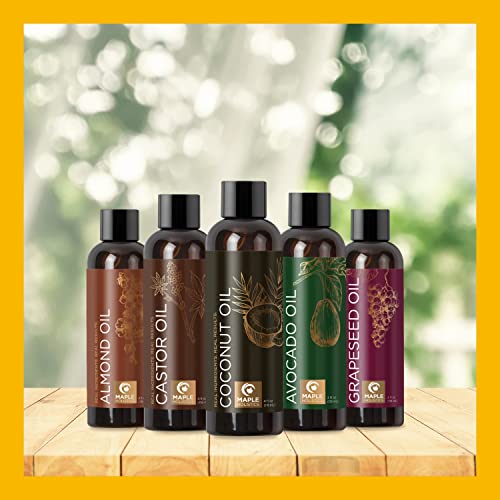 Pure Carrier Oils for Essential Oils - DIY Skin Care Set with Hair Oils Skin Oils for Body Care Moisturizers for Face and Body plus Nail Care - Anti Aging Skin Care DIY Beauty Products Carrier Oil Set