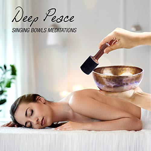 Large Tibetan Singing Bowl Set - 9" Master Healing Grade For Sound Bath Chakra 7 Metal Meditation Yoga By Himalayan Bazaar