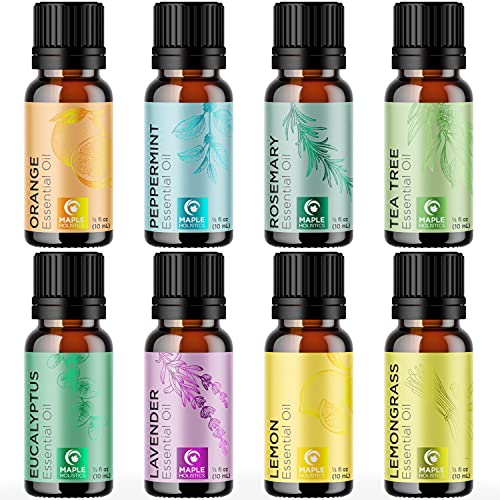 Pure Essential Oil Set for Diffuser - Aromatherapy Essential Oils for Diffusers for Home Travel and Self Care with Natural Essential Oils for Hair Skin and Nails - Oil Diffuser Essential Oils Set