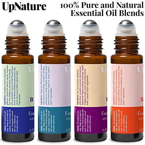 UpNature Self Care Gifts for Women & Men – Stress Relief Roll On Essential Oil Set, Relaxing Gifts, Aromatherapy Christmas Stocking Stuffers for Mom Wife Coworker Gifts for Women