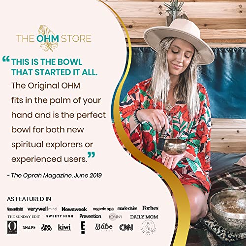 Tibetan Singing Bowl Set by Ohm Store — Meditation Sound Bowl Handcrafted in Nepal for Yoga, Chakra Healing, Mindfulness, and Stress Relief