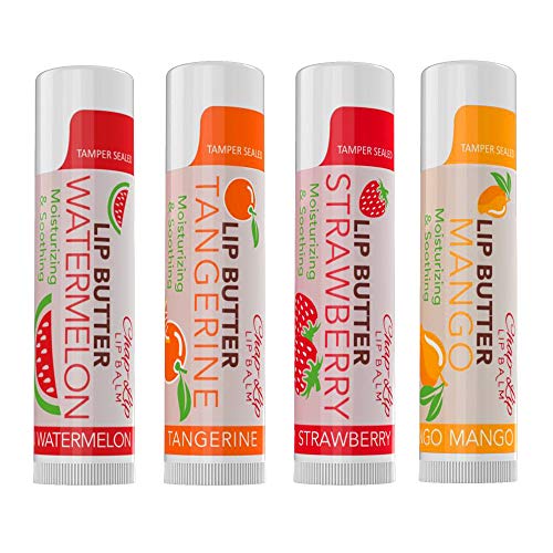 CHAP-LIP Lip Balm 60 Ct. with Fruit Flavors, Cocoa Butter, Coconut Oil | Moisturizing Vitamin E & Total Hydration Treatment & Soothing Lip Therapy