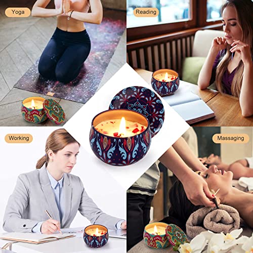 Arttyma 26pcs Healing Crystals and Candles Set,12 Crystal Chips in Spell Jars,7 Raw Healing Stones,4 Scented Candles,Bracelet,Rose Quartz Pendulum,Selenite and Info Guide for Chakra,Yoga,Meditation.