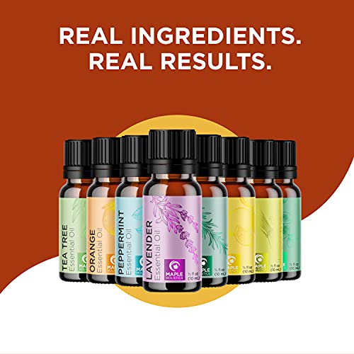 Pure Essential Oil Set for Diffuser - Aromatherapy Essential Oils for Diffusers for Home Travel and Self Care with Natural Essential Oils for Hair Skin and Nails - Oil Diffuser Essential Oils Set