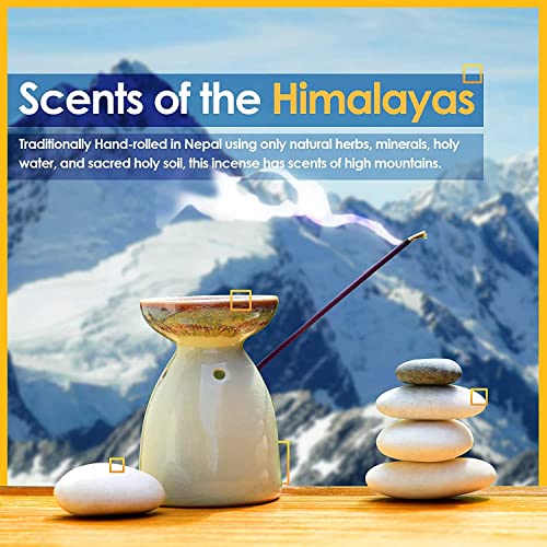Tibetan Incense Sticks ~ Spiritual Healing Hand Rolled Assorted Incense Made from Organic Himalayan Herbs ~ Aromatherapy Incense for Pressure Relief, and Zen Meditation (Assorted)