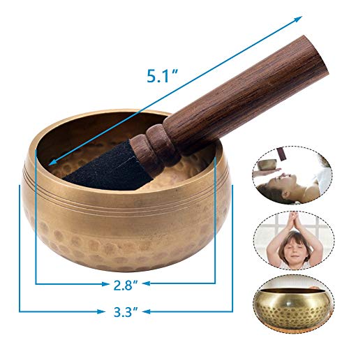 DomeStar Tibetan Singing Bowl Set, Sound Bowl Meditation Bowl Meditation Bowl for Healing and Mindfulness Sound Bowl