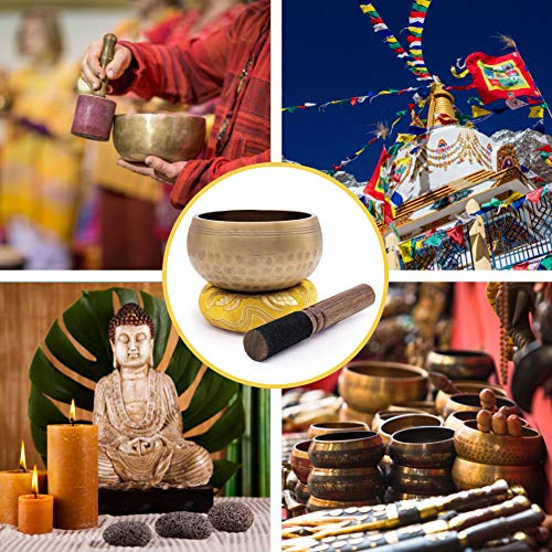 DomeStar Tibetan Singing Bowl Set, Sound Bowl Meditation Bowl Meditation Bowl for Healing and Mindfulness Sound Bowl