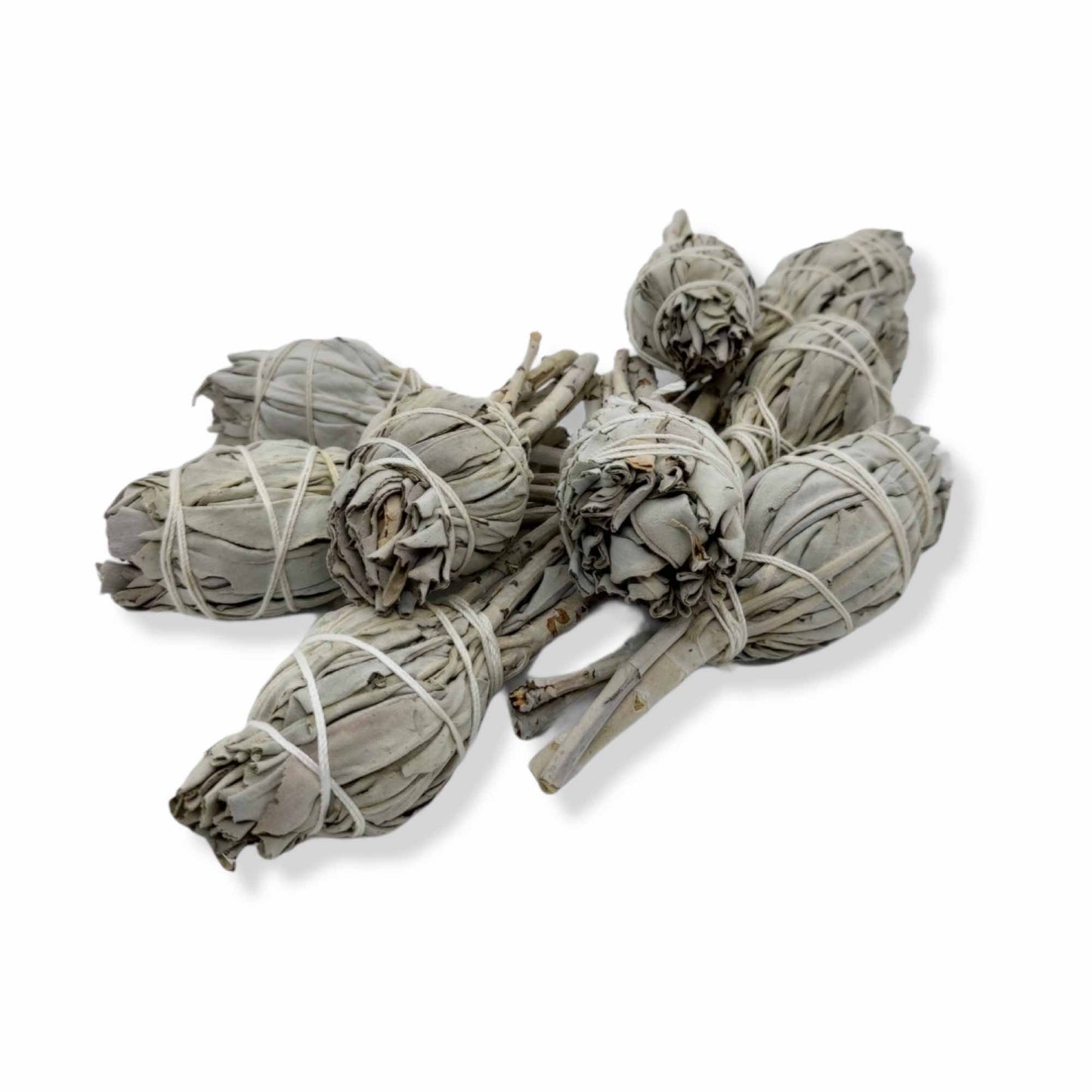 Bulk Organic White Sage Smudge Sticks Mini 10-12cm Bundle Incense Cleansing Wand