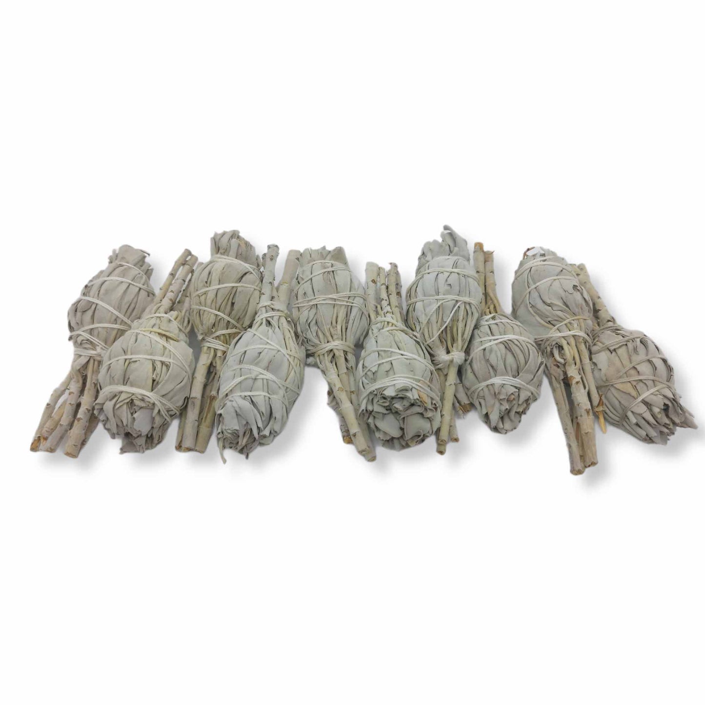 Bulk Organic White Sage Smudge Sticks Mini 10-12cm Bundle Incense Cleansing Wand