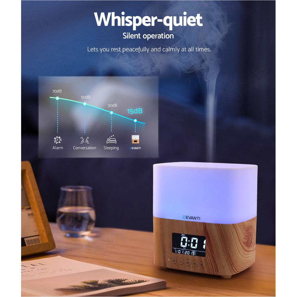 Aroma Diffuser Aromatherapy Humidifier Essential Oil Clock