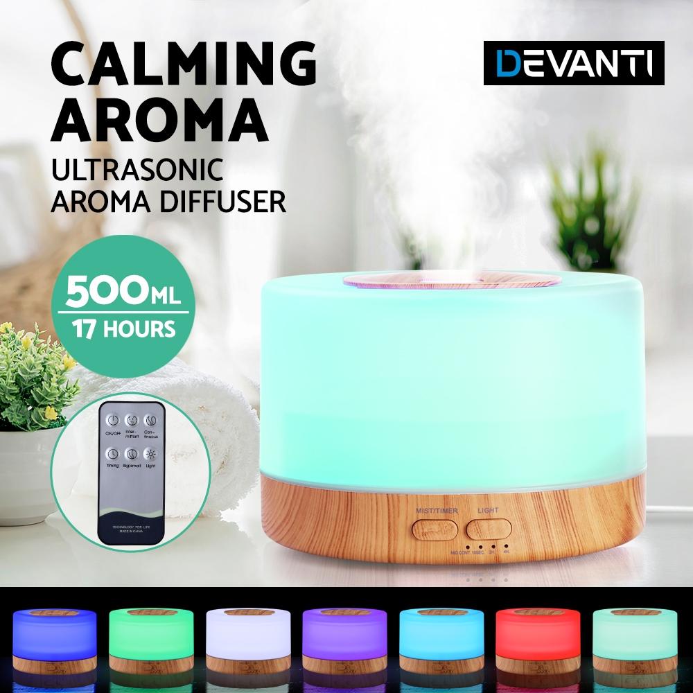 Aroma Diffuser Aromatherapy LED Night Light 500ml Remote Control