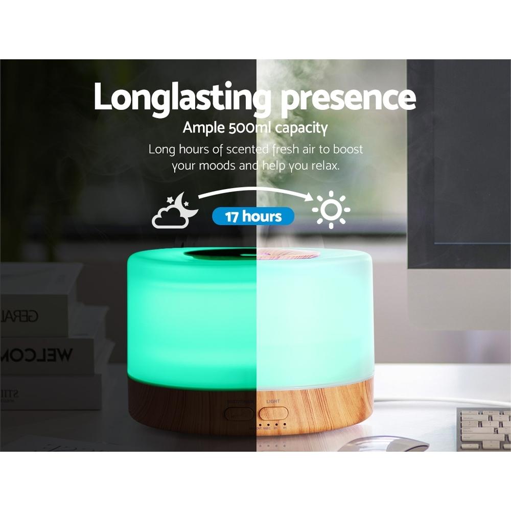 Aroma Diffuser Aromatherapy LED Night Light 500ml Remote Control